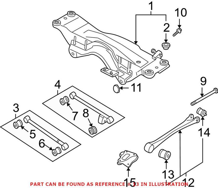 SAAB Trailing Arm Bushing - Rear Forward 32005831